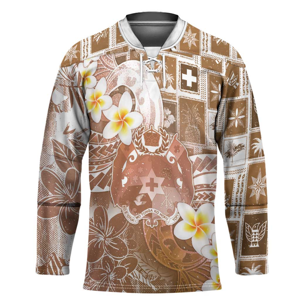 Tonga Christmas Hockey Jersey Kilisimasi Fiefia Retro Style Brown - Polynesian Pride