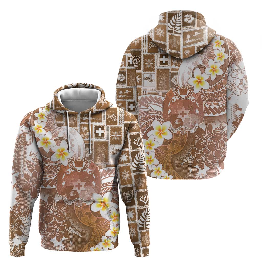 Tonga Christmas Hoodie Kilisimasi Fiefia Retro Style Brown - Polynesian Pride