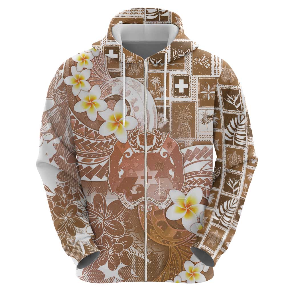 Tonga Christmas Hoodie Kilisimasi Fiefia Retro Style Brown - Polynesian Pride