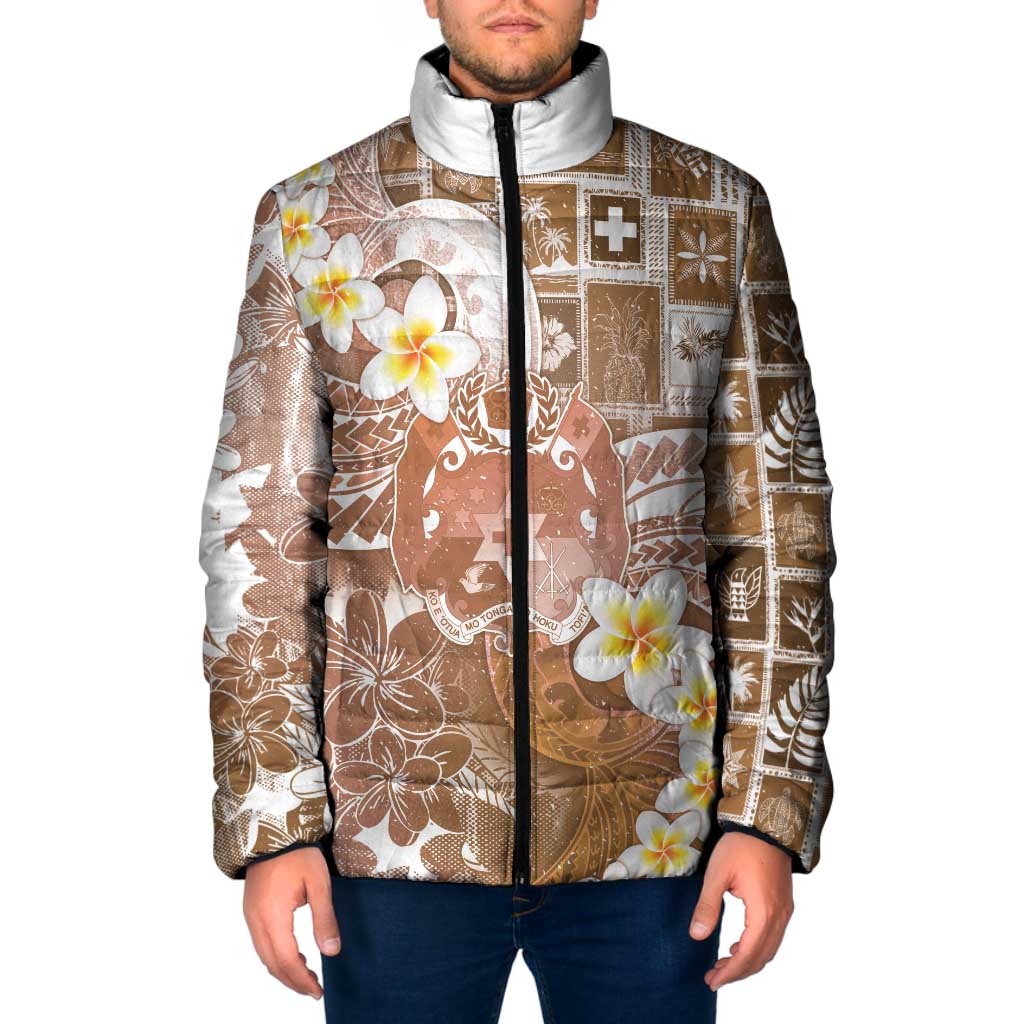 Tonga Christmas Padded Jacket Kilisimasi Fiefia Retro Style Brown - Polynesian Pride