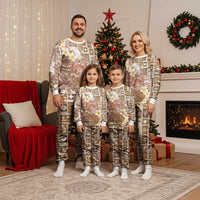 Tonga Christmas Pajama Set Kilisimasi Fiefia Retro Style Brown - Polynesian Pride