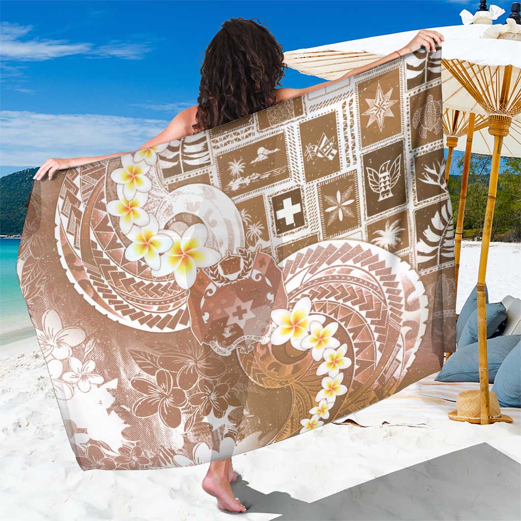 Tonga Christmas Sarong Kilisimasi Fiefia Retro Style Brown - Polynesian Pride