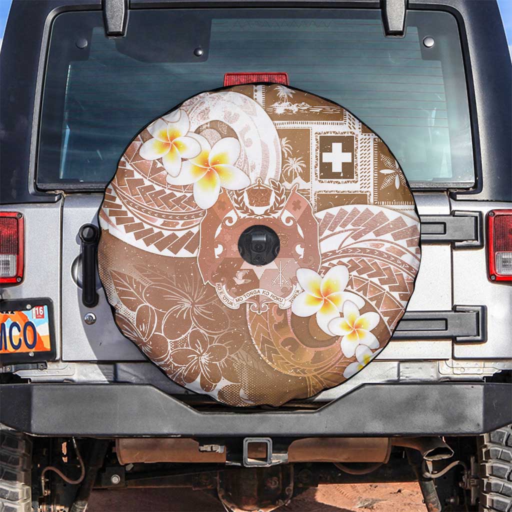 Tonga Christmas Spare Tire Cover Kilisimasi Fiefia Retro Style Brown - Polynesian Pride