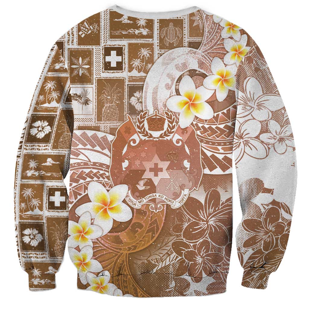 Tonga Christmas Sweatshirt Kilisimasi Fiefia Retro Style Brown - Polynesian Pride