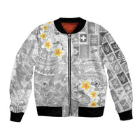 Tonga Christmas Bomber Jacket Kilisimasi Fiefia Retro Style White - Polynesian Pride