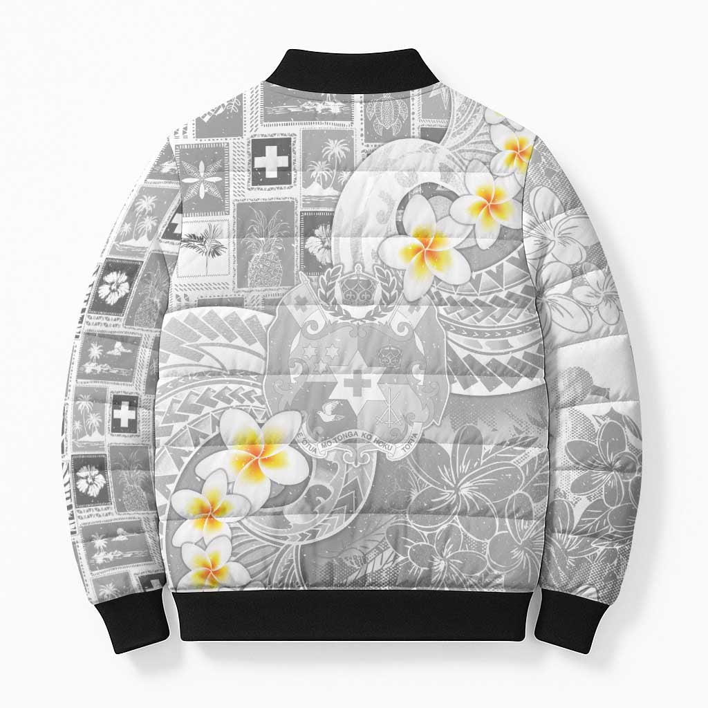 Tonga Christmas Bomber Puffer Jacket Kilisimasi Fiefia Retro Style White - Polynesian Pride