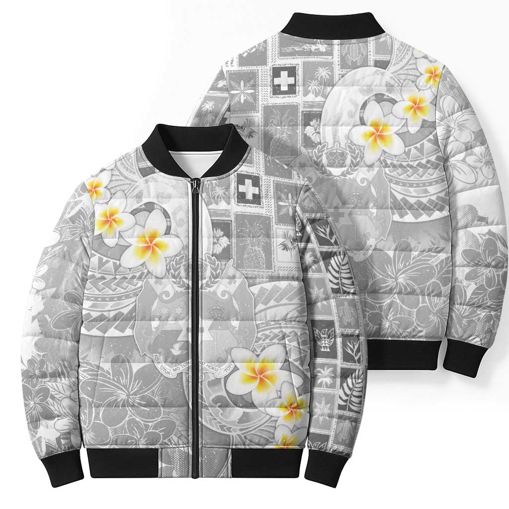 Tonga Christmas Bomber Puffer Jacket Kilisimasi Fiefia Retro Style White - Polynesian Pride