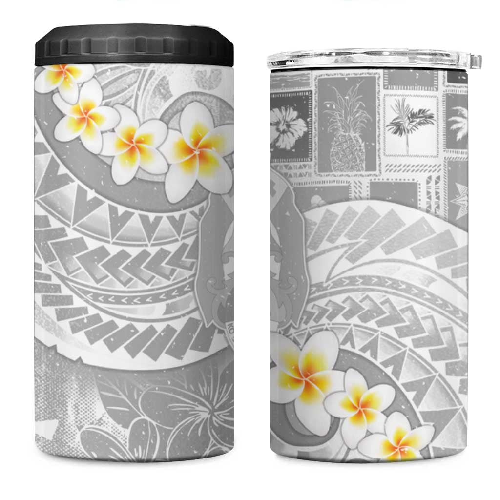 Tonga Christmas 4 in 1 Can Cooler Tumbler Kilisimasi Fiefia Retro Style White - Polynesian Pride