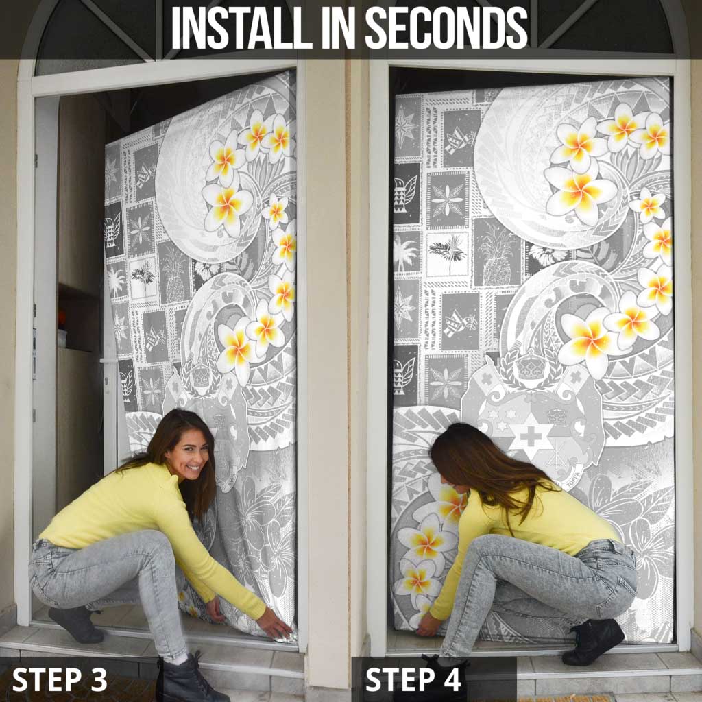 Tonga Christmas Door Cover Kilisimasi Fiefia Retro Style White - Polynesian Pride