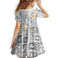 Tonga Christmas Family Matching Off Shoulder Maxi Dress and Hawaiian Shirt Kilisimasi Fiefia Retro Style White - Polynesian Pride