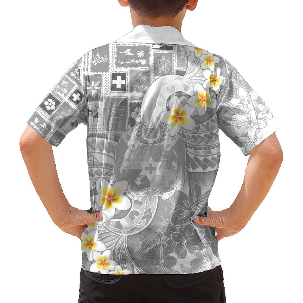 Tonga Christmas Family Matching Short Sleeve Bodycon Dress and Hawaiian Shirt Kilisimasi Fiefia Retro Style White - Polynesian Pride