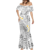 Tonga Christmas Mermaid Dress Kilisimasi Fiefia Retro Style White - Polynesian Pride