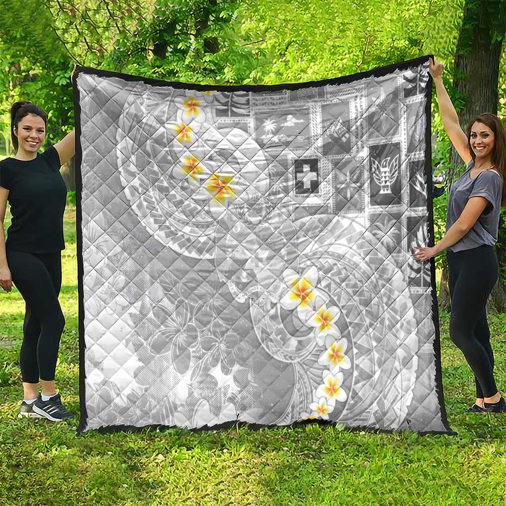 Tonga Christmas Quilt Kilisimasi Fiefia Retro Style White - Polynesian Pride