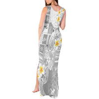 Tonga Christmas Tank Maxi Dress Kilisimasi Fiefia Retro Style White - Polynesian Pride