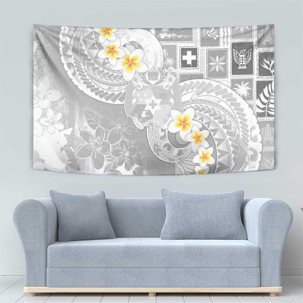 Tonga Christmas Tapestry Kilisimasi Fiefia Retro Style White - Polynesian Pride