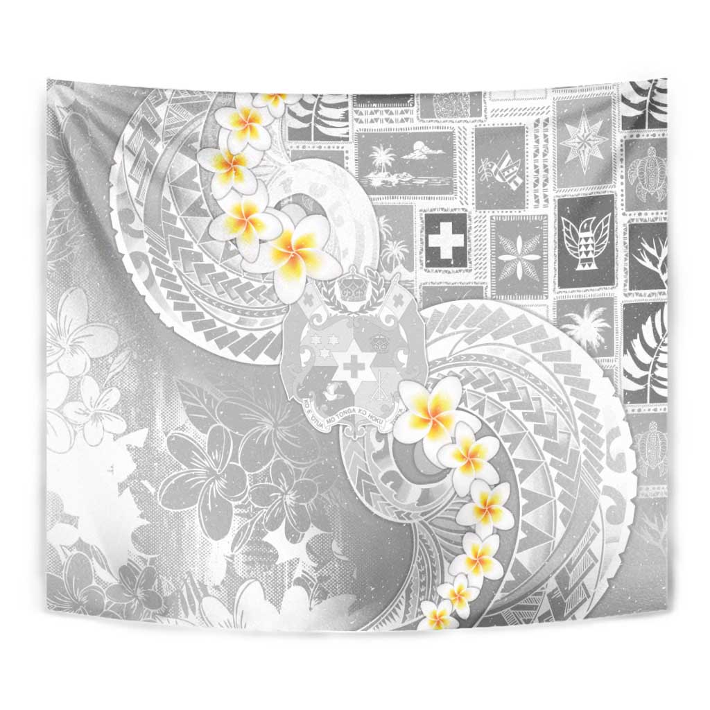 Tonga Christmas Tapestry Kilisimasi Fiefia Retro Style White - Polynesian Pride