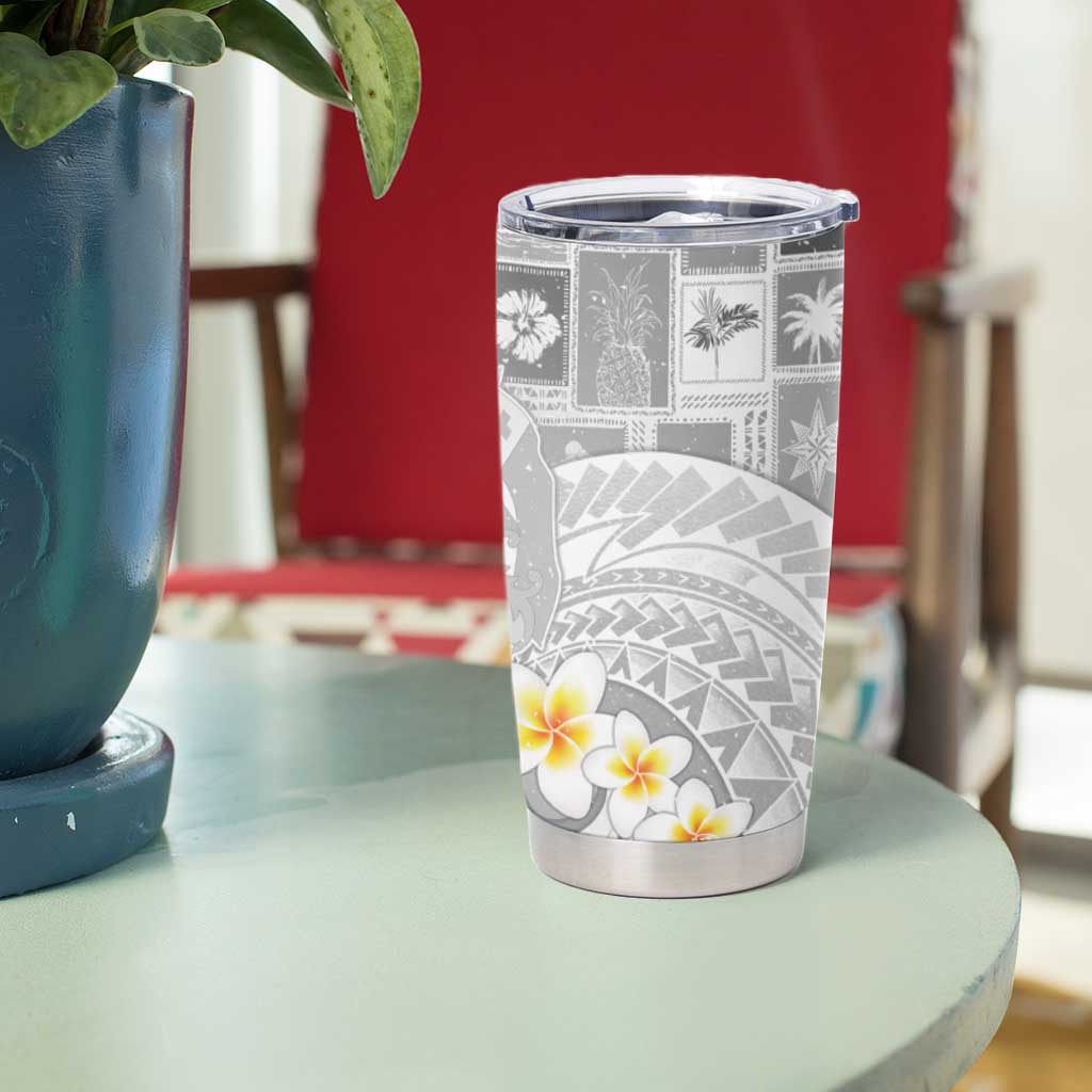 Tonga Christmas Tumbler Cup Kilisimasi Fiefia Retro Style White - Polynesian Pride
