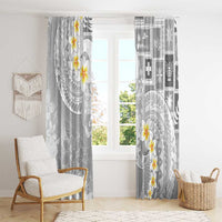 Tonga Christmas Window Curtain Kilisimasi Fiefia Retro Style White - Polynesian Pride