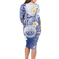 Federated States Of Micronesia Christmas Family Matching Long Sleeve Bodycon Dress and Hawaiian Shirt Retro Style Bright Version LT05 - Polynesian Pride