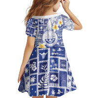 Federated States Of Micronesia Christmas Family Matching Short Sleeve Bodycon Dress and Hawaiian Shirt Retro Style Bright Version LT05 - Polynesian Pride