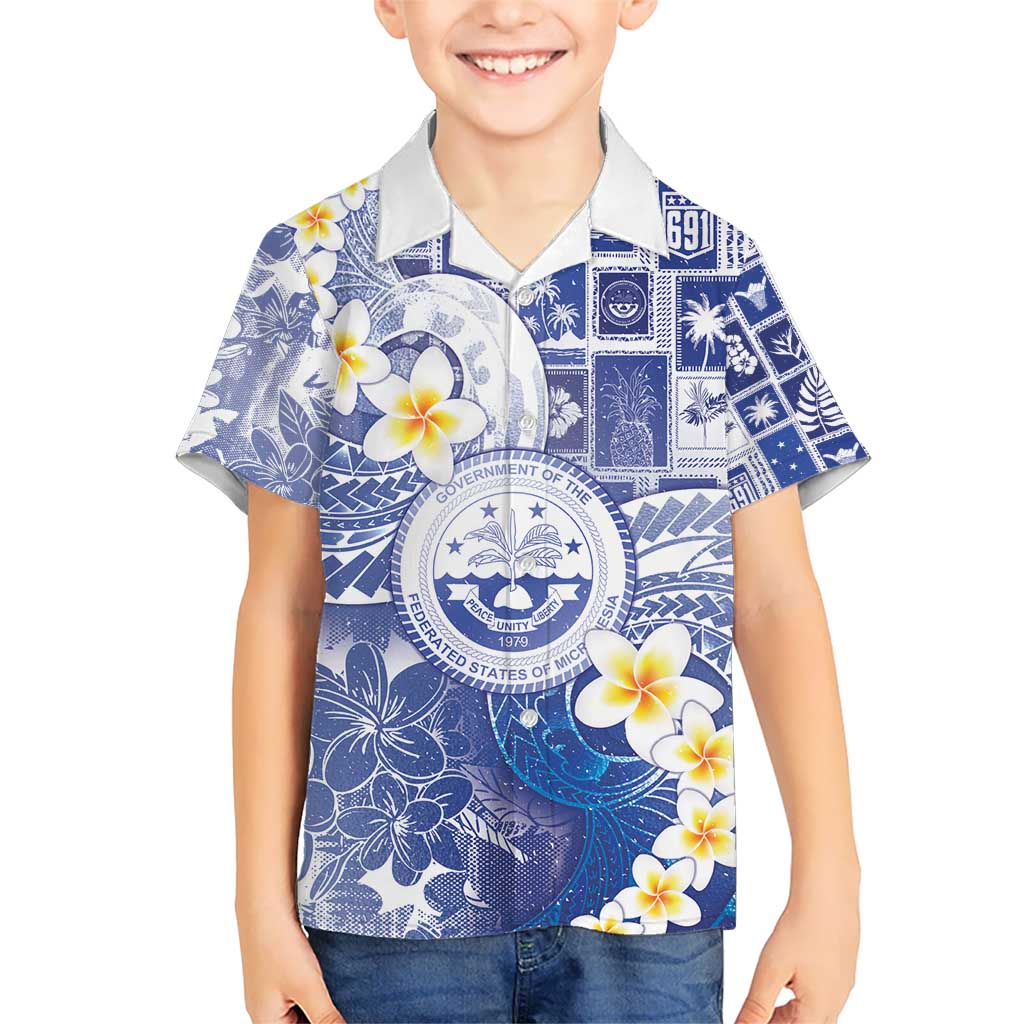 Federated States Of Micronesia Christmas Hawaiian Shirt Retro Style Bright Version - Polynesian Pride