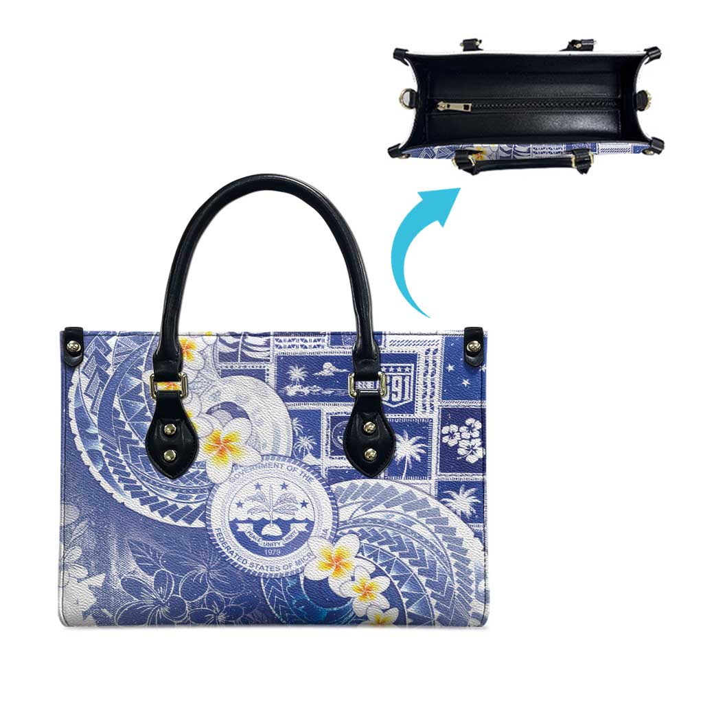 Federated States Of Micronesia Christmas Leather Bag Retro Style Bright Version - Polynesian Pride