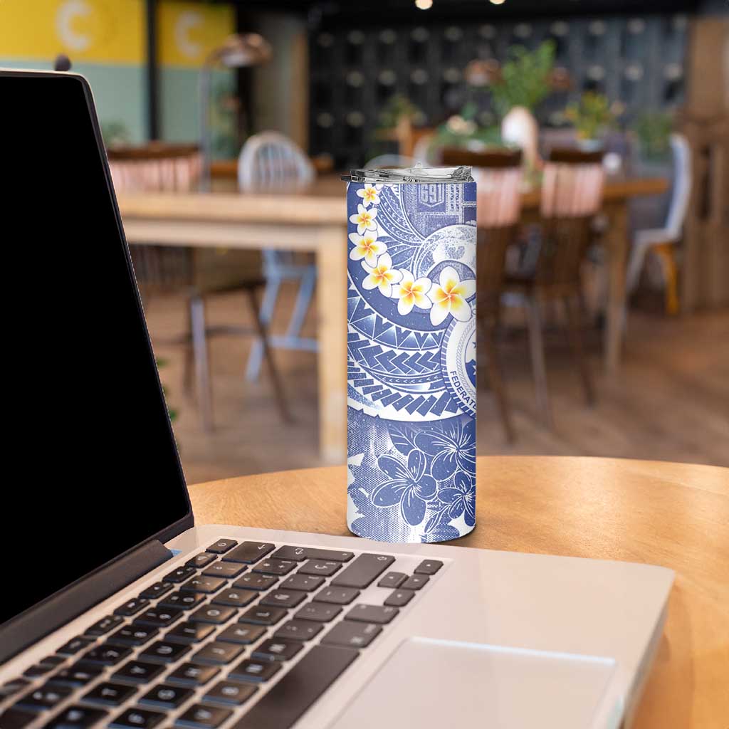 Federated States Of Micronesia Christmas Skinny Tumbler Retro Style Bright Version - Polynesian Pride