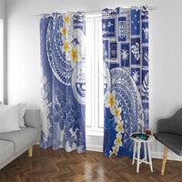 Federated States Of Micronesia Christmas Window Curtain Retro Style Bright Version - Polynesian Pride
