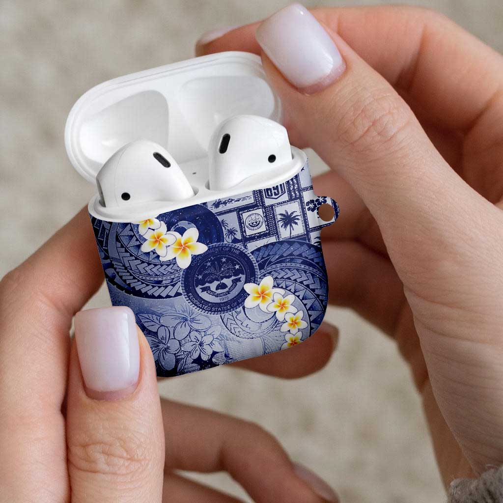 Federated States Of Micronesia Christmas AirPods Case Retro Style Dark Version - Polynesian Pride