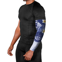 Federated States Of Micronesia Christmas Arm Sleeves Retro Style Dark Version - Polynesian Pride