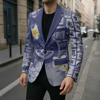Federated States Of Micronesia Christmas Blazer Retro Style Dark Version - Polynesian Pride