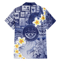 Federated States Of Micronesia Christmas Family Matching Short Sleeve Bodycon Dress and Hawaiian Shirt Retro Style Dark Version LT05 - Polynesian Pride