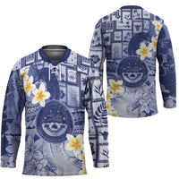 Federated States Of Micronesia Christmas Hockey Jersey Retro Style Dark Version - Polynesian Pride