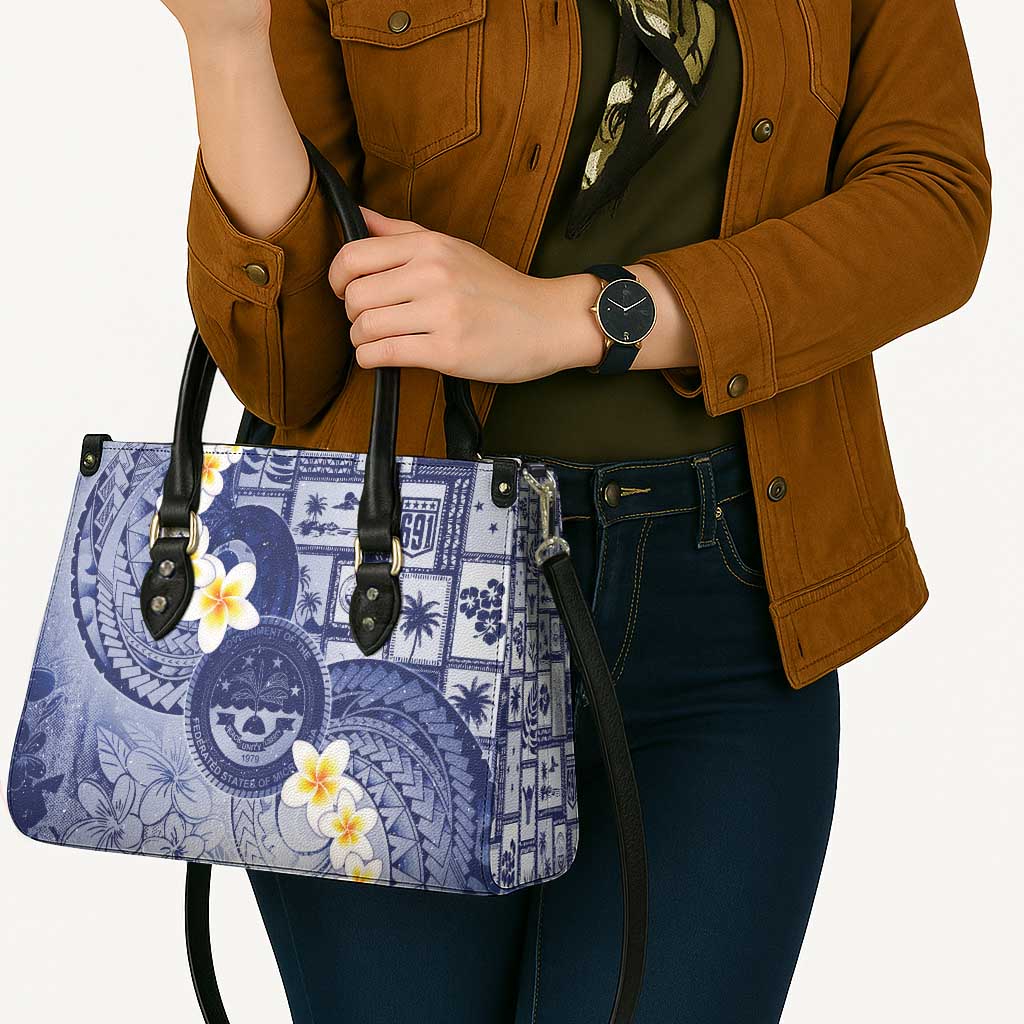 Federated States Of Micronesia Christmas Leather Bag Retro Style Dark Version - Polynesian Pride