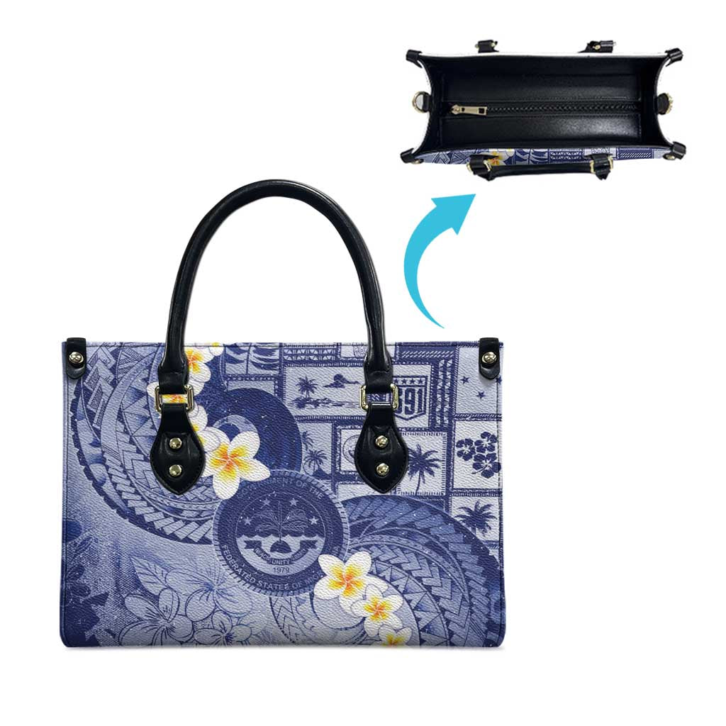 Federated States Of Micronesia Christmas Leather Bag Retro Style Dark Version - Polynesian Pride