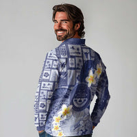 Federated States Of Micronesia Christmas Long Sleeve Polo Shirt Retro Style Dark Version LT05 - Polynesian Pride