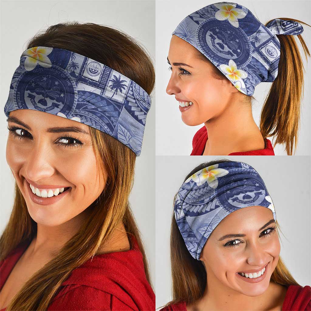 Federated States Of Micronesia Christmas Neck Gaiter Retro Style Dark Version - Polynesian Pride