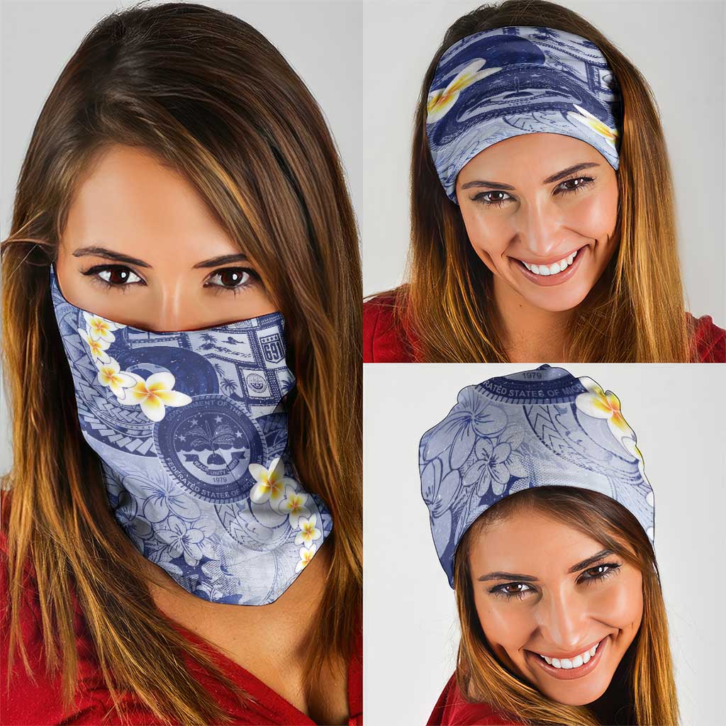 Federated States Of Micronesia Christmas Neck Gaiter Retro Style Dark Version - Polynesian Pride