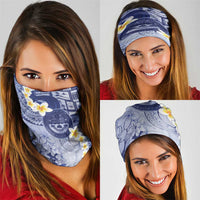 Federated States Of Micronesia Christmas Neck Gaiter Retro Style Dark Version - Polynesian Pride