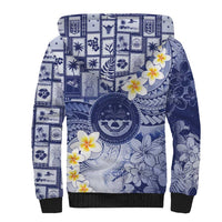 Federated States Of Micronesia Christmas Sherpa Hoodie Retro Style Dark Version LT05 - Polynesian Pride