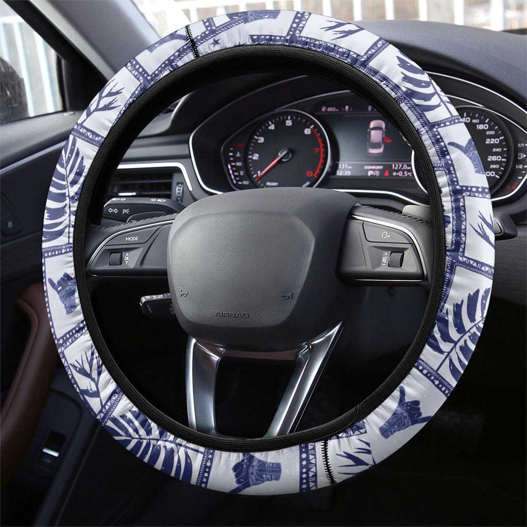 Federated States Of Micronesia Christmas Steering Wheel Cover Retro Style Dark Version LT05 - Polynesian Pride