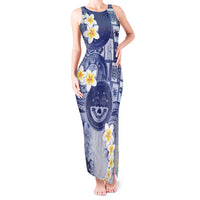 Federated States Of Micronesia Christmas Tank Maxi Dress Retro Style Dark Version - Polynesian Pride