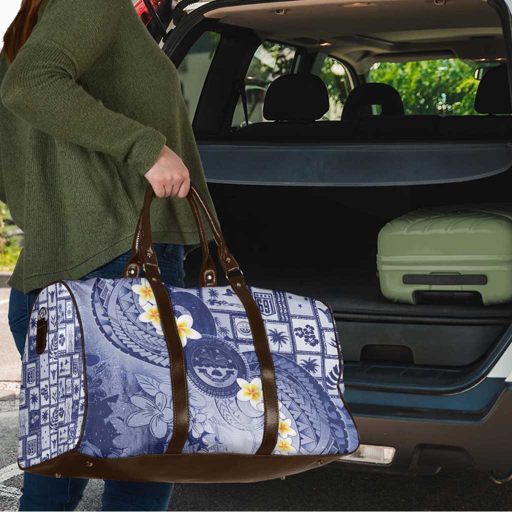 Federated States Of Micronesia Christmas Travel Bag Retro Style Dark Version - Polynesian Pride