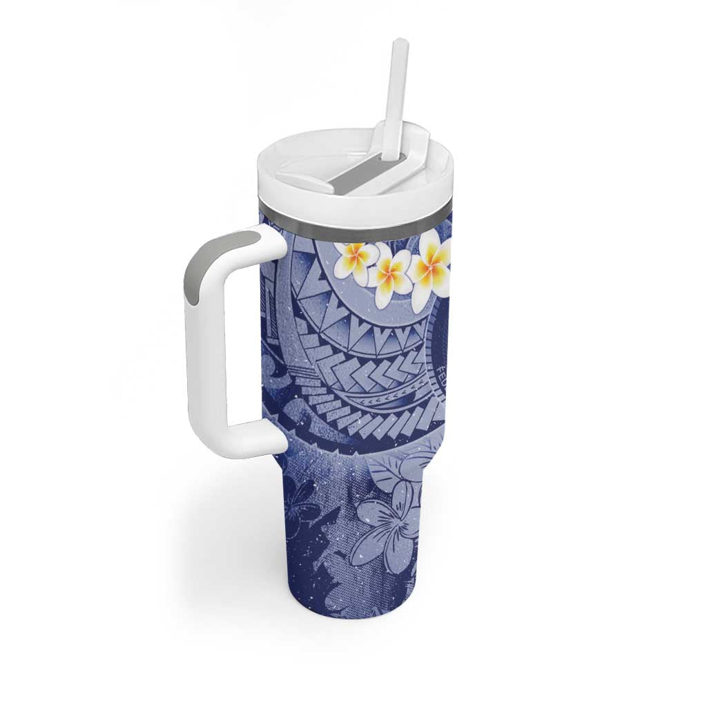 Federated States Of Micronesia Christmas Tumbler With Handle Retro Style Dark Version - Polynesian Pride
