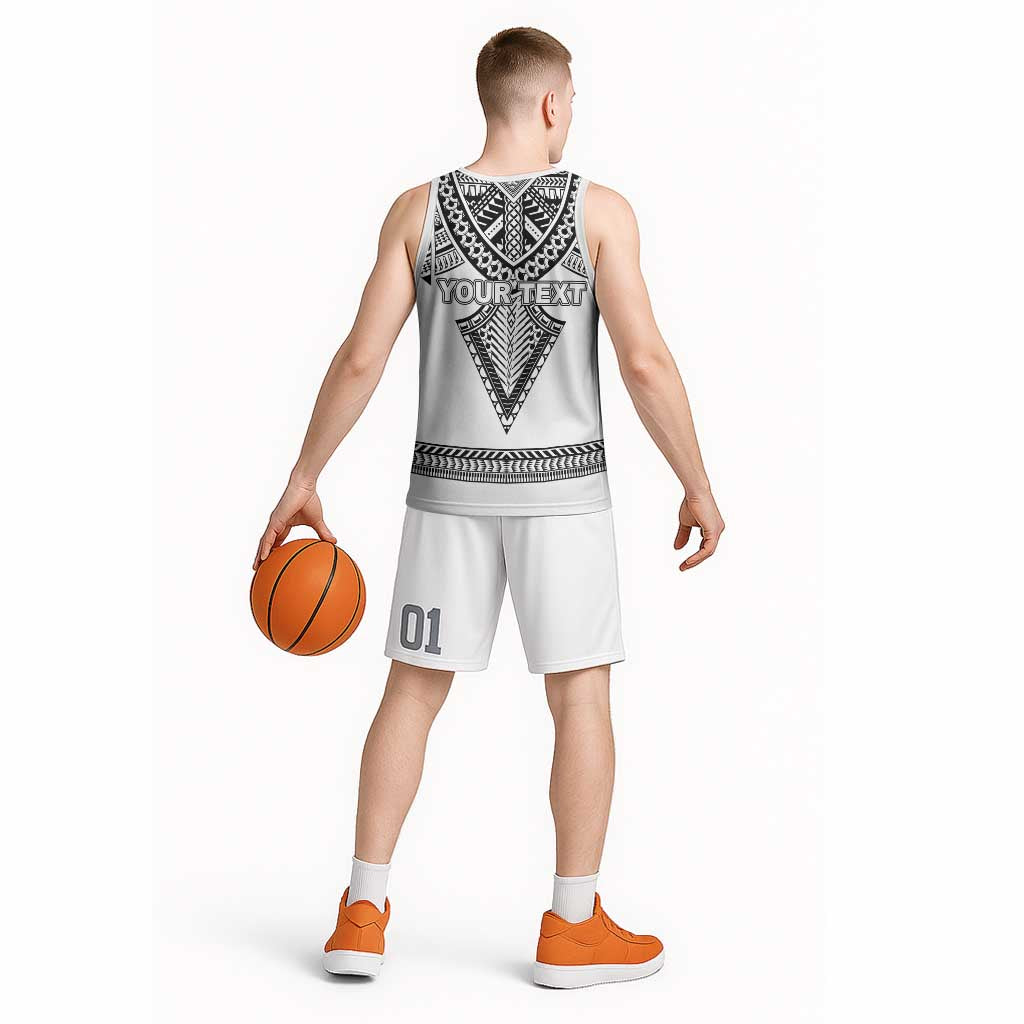 Personalised Melanesian Brotherhood Basketball Jersey With Tribal Pattern - Polynesian Pride