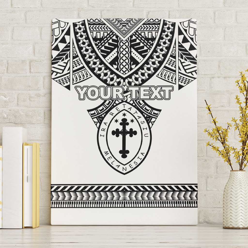 Personalised Melanesian Brotherhood Canvas Wall Art With Tribal Pattern - Polynesian Pride