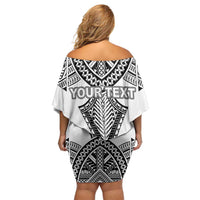 Personalised Melanesian Brotherhood Family Matching Off Shoulder Short Dress and Hawaiian Shirt With Tribal Pattern LT05 - Polynesian Pride