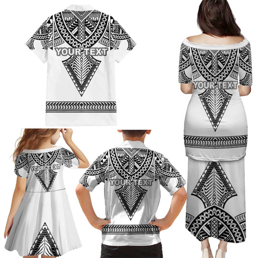 Personalised Melanesian Brotherhood Family Matching Puletasi and Hawaiian Shirt With Tribal Pattern - Polynesian Pride