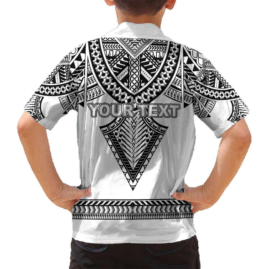 Personalised Melanesian Brotherhood Family Matching Tank Maxi Dress and Hawaiian Shirt With Tribal Pattern LT05 - Polynesian Pride