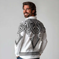 Personalised Melanesian Brotherhood Long Sleeve Polo Shirt With Tribal Pattern - Polynesian Pride